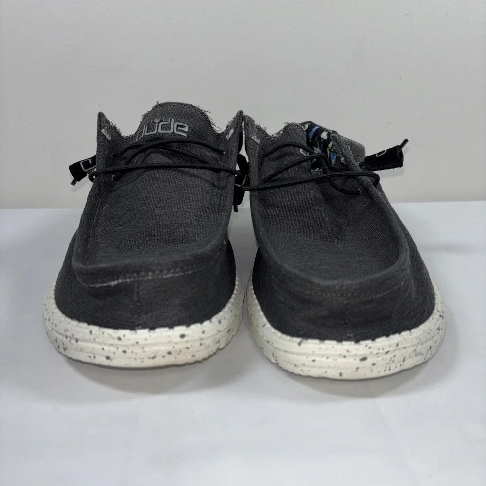 Hey Dude Wally Stretch Mens 13 Black Slip On Casual Shoes Comfort Loafers Lightw